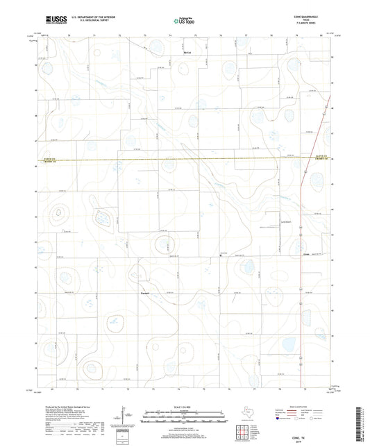 Cone Texas US Topo Map Image