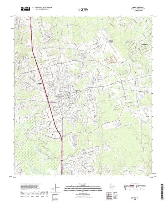 Conroe Texas US Topo Map Image