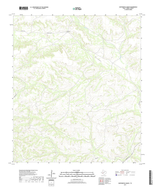 Continental Ranch Texas US Topo Map Image