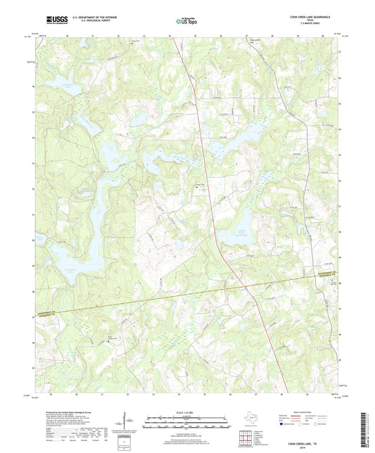 Coon Creek Lake Texas US Topo Map Image