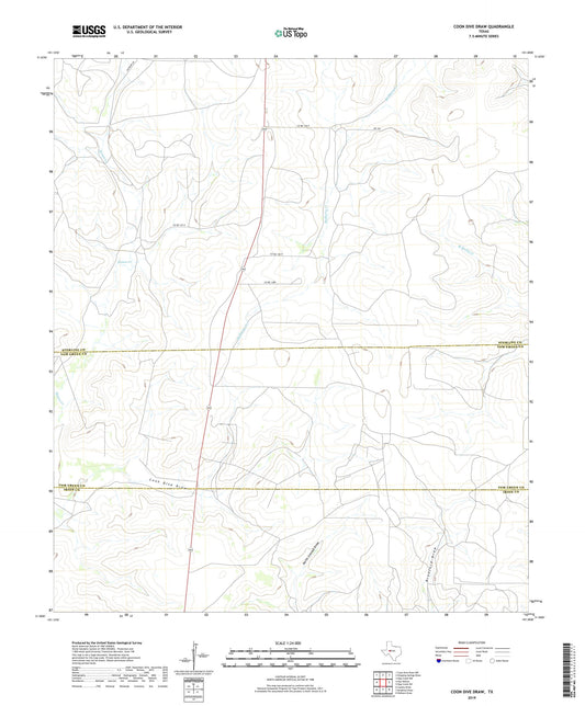 Coon Dive Draw Texas US Topo Map Image
