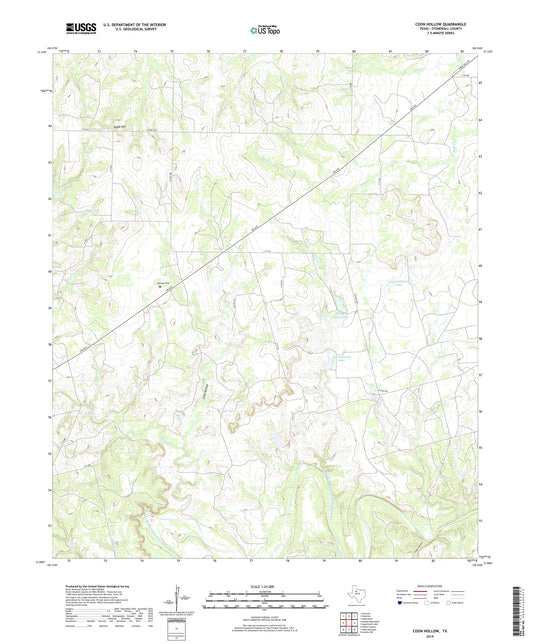 Coon Hollow Texas US Topo Map Image