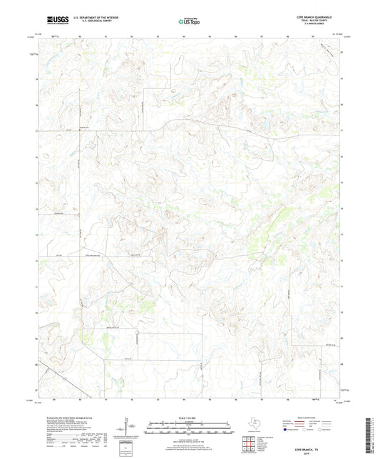 Cope Branch Texas US Topo Map Image