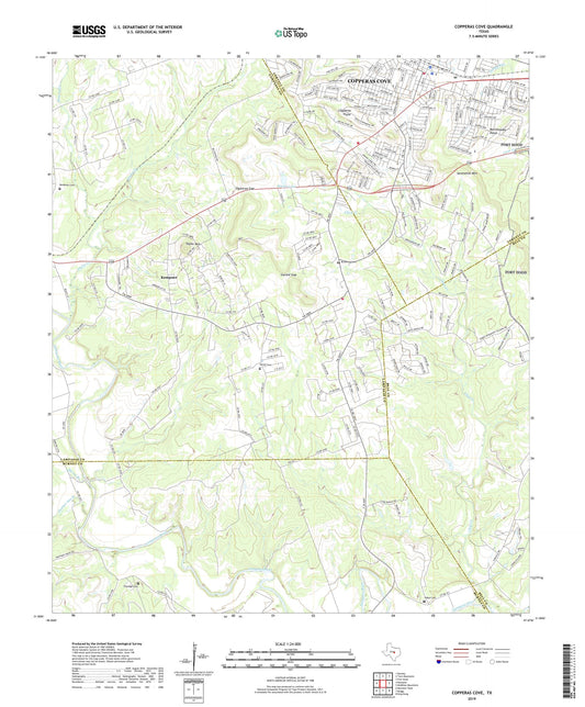Copperas Cove Texas US Topo Map Image