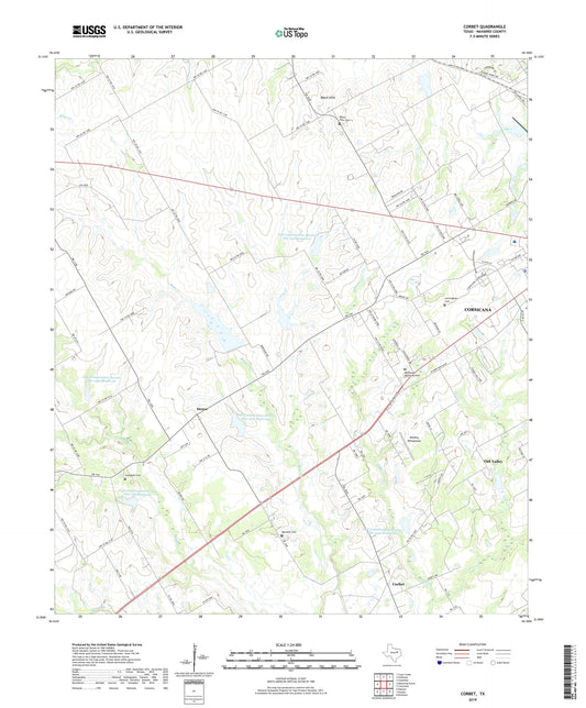 Corbet Texas US Topo Map Image