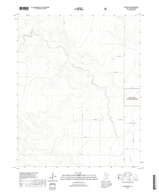 Corlena NW Texas US Topo Map Image