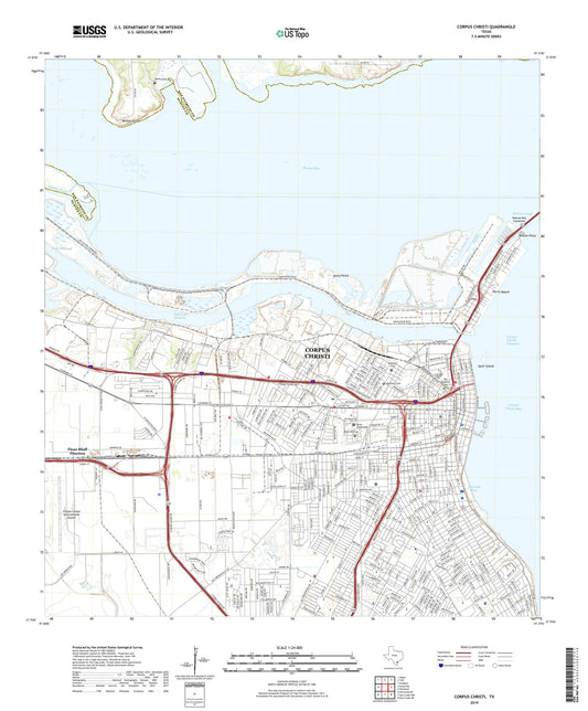 Corpus Christi Texas US Topo Map Image