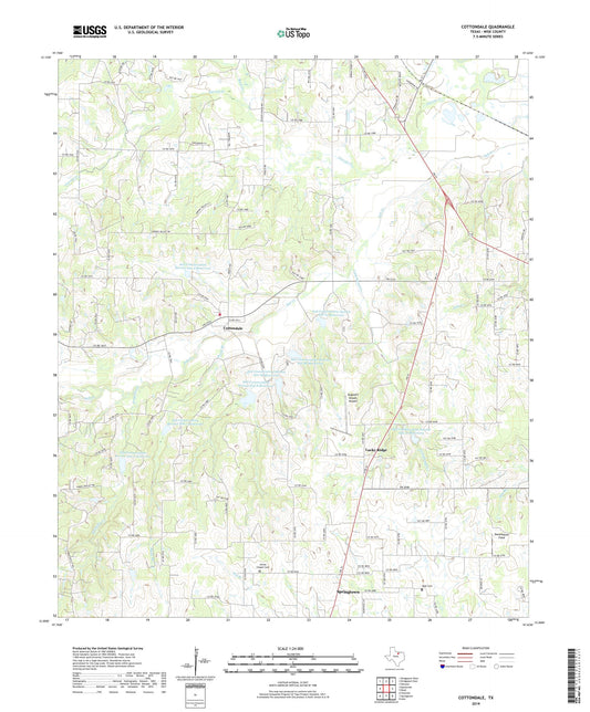 Cottondale Texas US Topo Map Image
