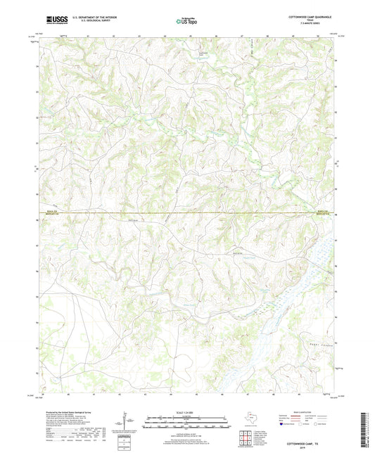 Cottonwood Camp Texas US Topo Map Image