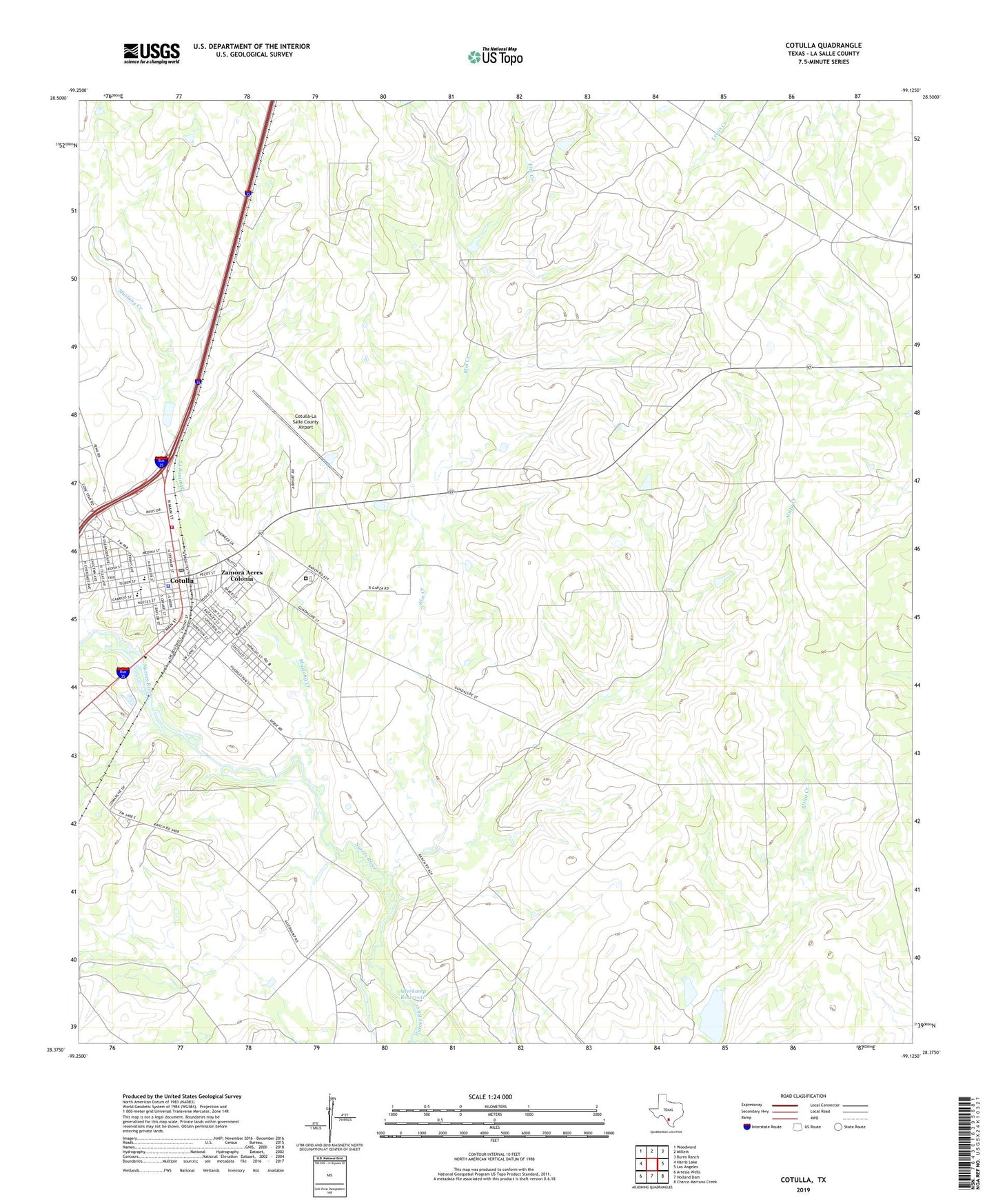 Cotulla Texas US Topo Map Image