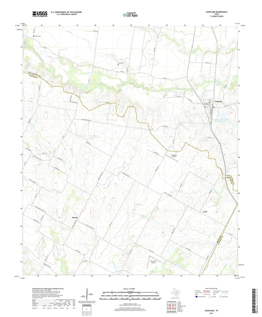 Coupland Texas US Topo Map Image