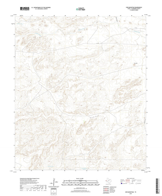 Cow Mountain Texas US Topo Map Image