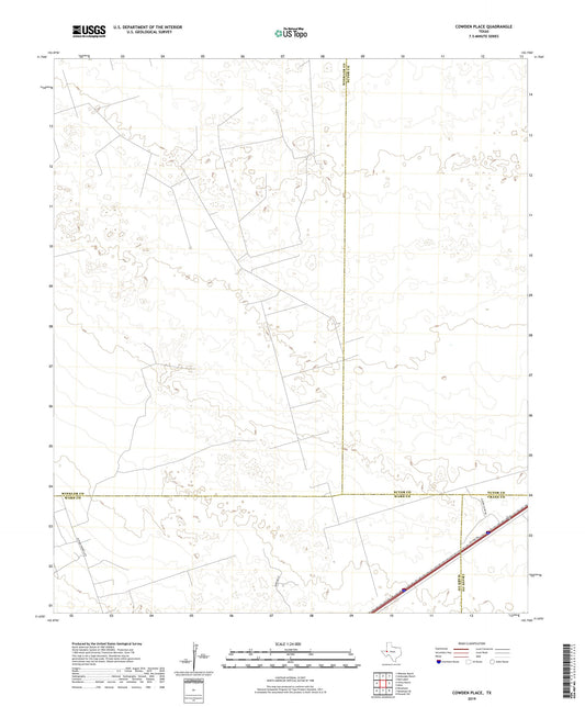 Cowden Place Texas US Topo Map Image
