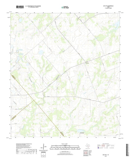 Coy City Texas US Topo Map Image