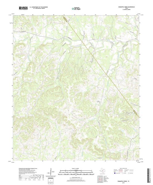Crabapple Creek Texas US Topo Map Image