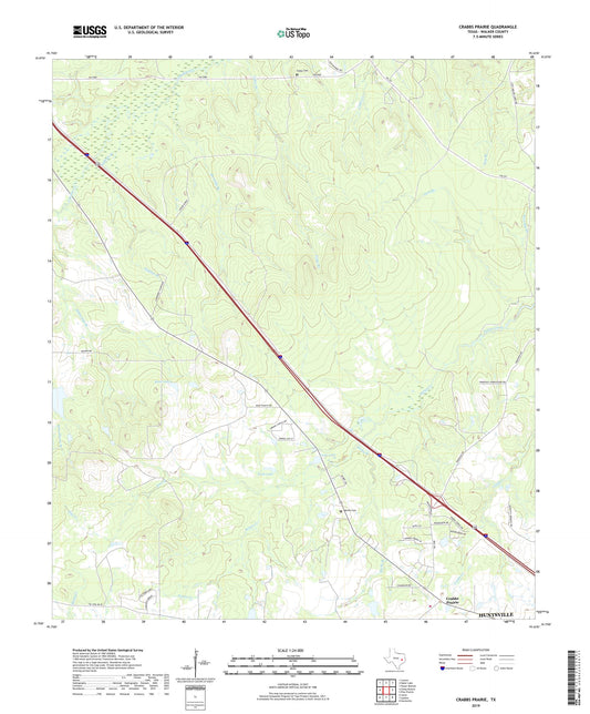Crabbs Prairie Texas US Topo Map Image
