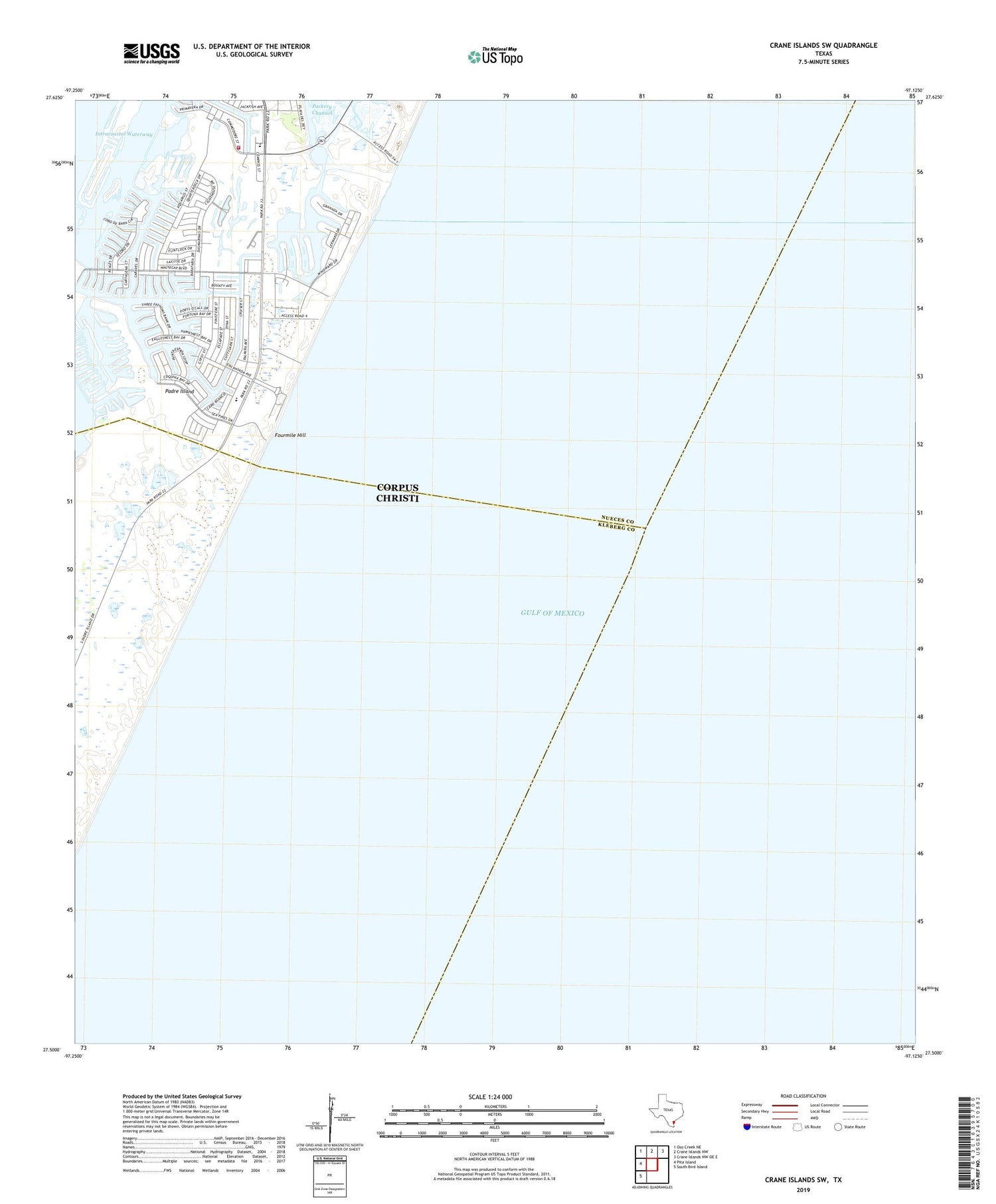 Crane Islands SW Texas US Topo Map Image