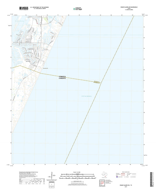 Crane Islands SW Texas US Topo Map Image