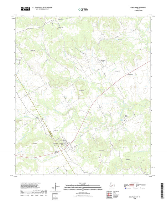 Cranfills Gap Texas US Topo Map Image