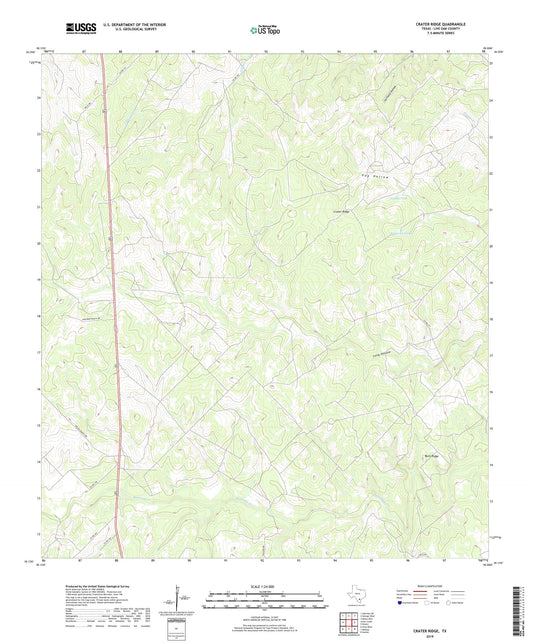 Crater Ridge Texas US Topo Map Image