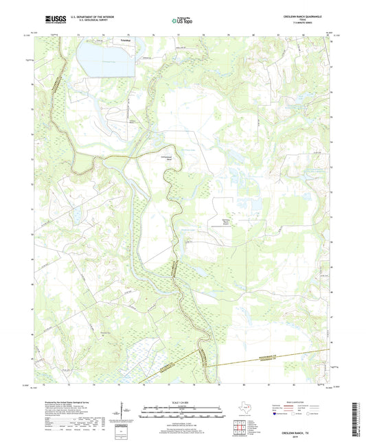 Creslenn Ranch Texas US Topo Map Image