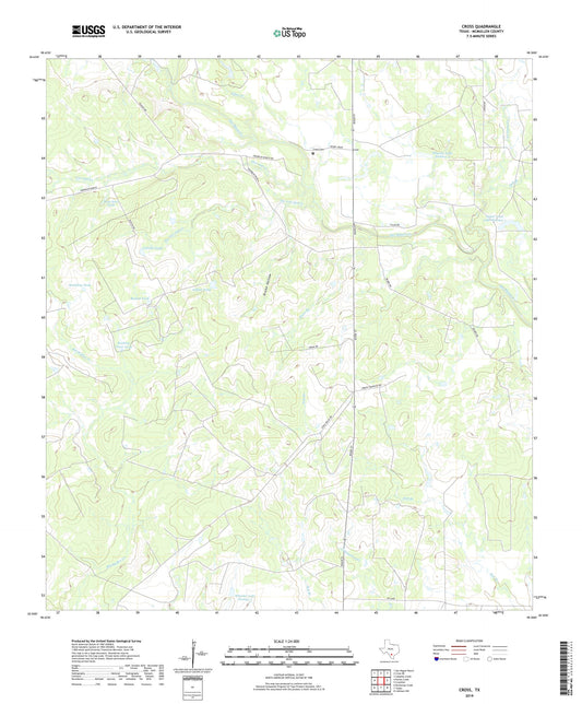 Cross Texas US Topo Map Image