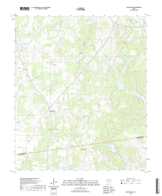 Cross Roads Texas US Topo Map Image