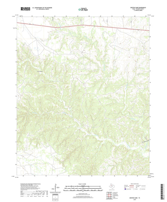 Croton Camp Texas US Topo Map Image