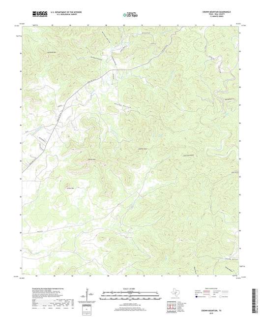 Crown Mountain Texas US Topo Map Image