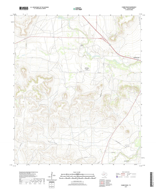 Cumbie Draw Texas US Topo Map Image
