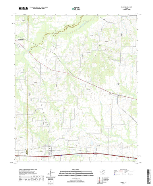 Cumby Texas US Topo Map Image