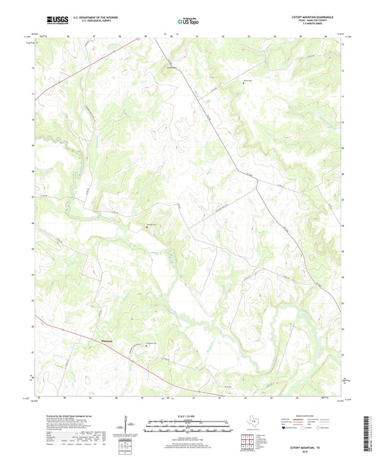 Cutoff Mountain Texas US Topo Map Image