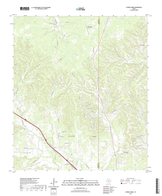 Cypress Creek Texas US Topo Map Image