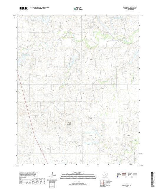 Dads Creek Texas US Topo Map Image