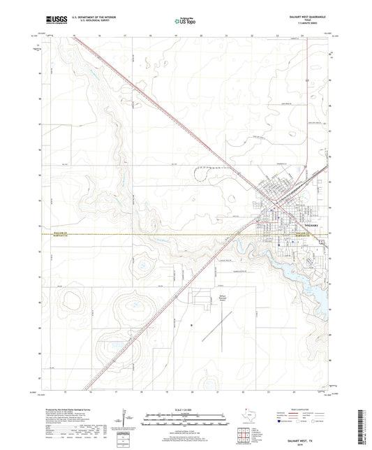 Dalhart West Texas US Topo Map Image