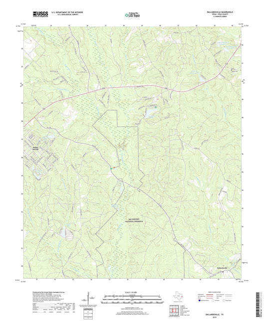 Dallardsville Texas US Topo Map Image
