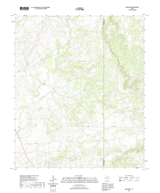 Dam Draw Texas US Topo Map Image