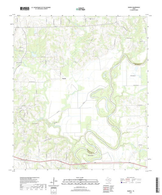 Daniels Texas US Topo Map Image
