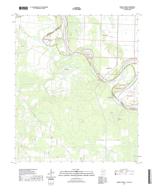 Daniels Chapel Texas US Topo Map Image