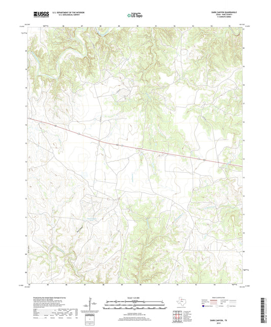 Dark Canyon Texas US Topo Map Image