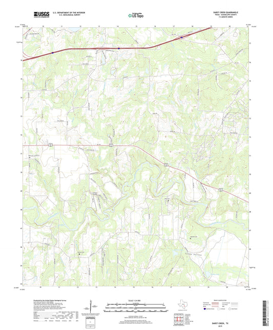 Darst Creek Texas US Topo Map Image
