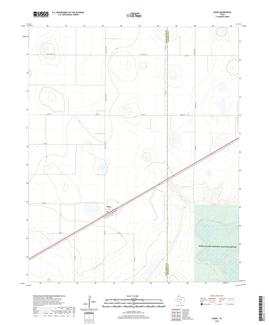 Dawn Texas US Topo Map Image