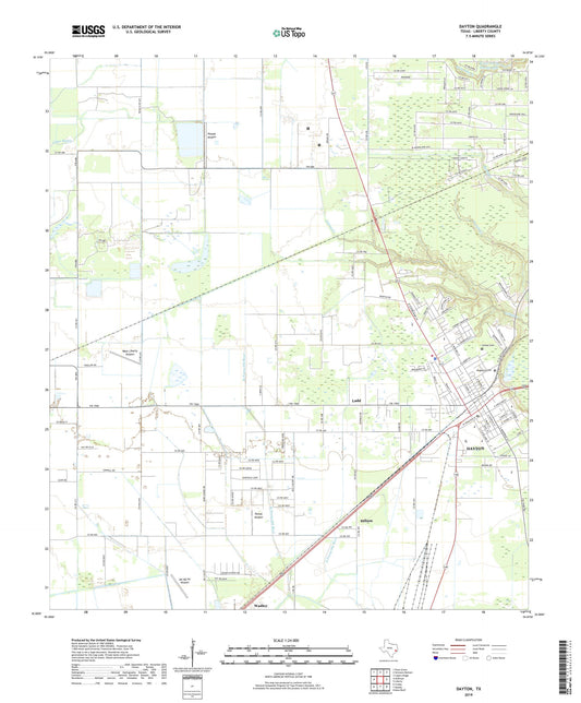 Dayton Texas US Topo Map Image