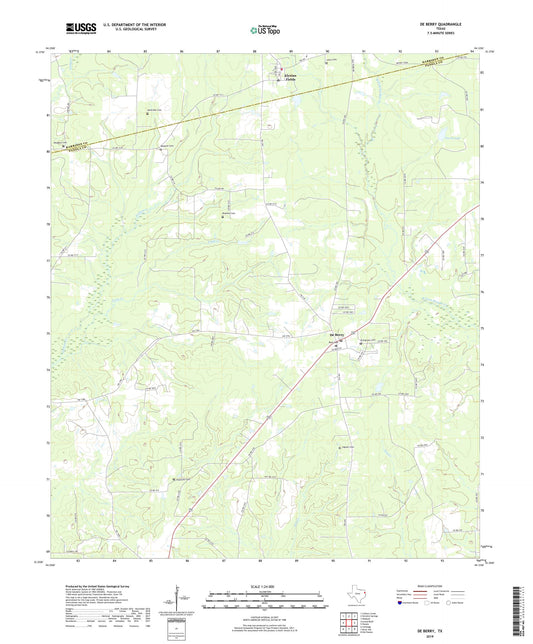 De Berry Texas US Topo Map Image