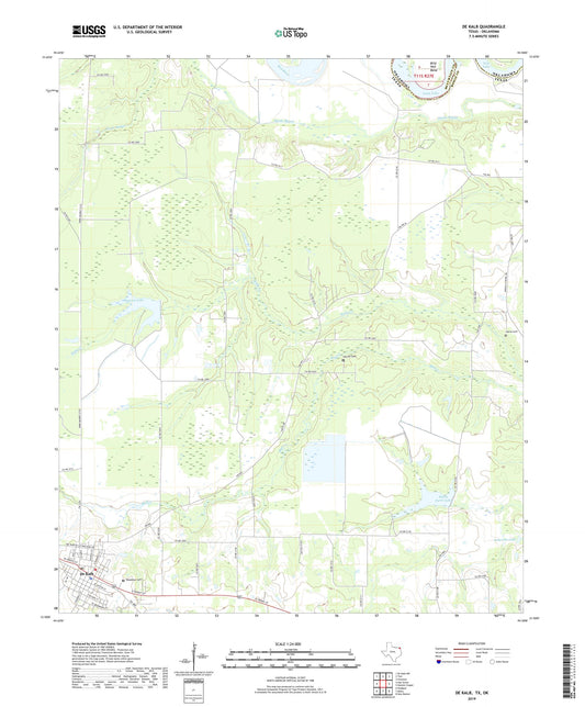De Kalb Texas US Topo Map Image