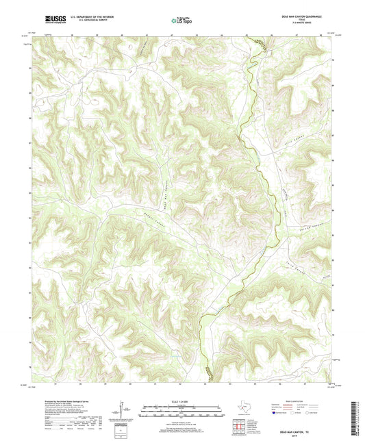 Dead Man Canyon Texas US Topo Map Image