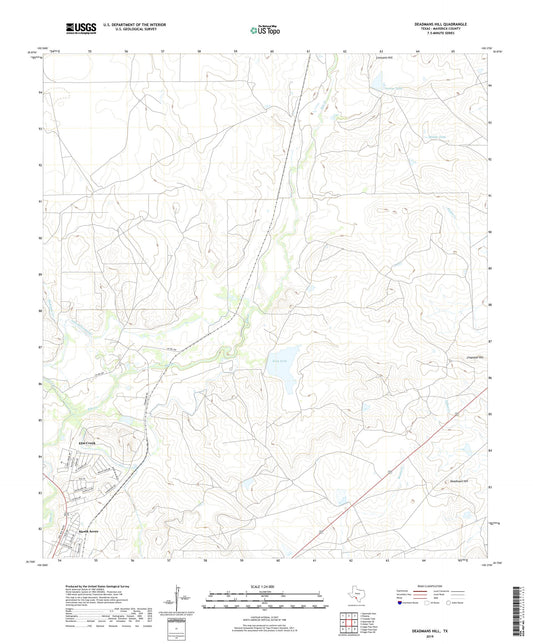 Deadmans Hill Texas US Topo Map Image
