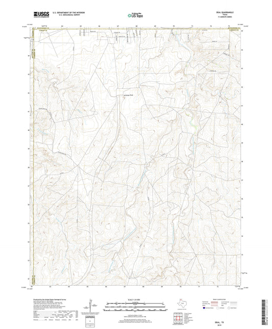 Deal Texas US Topo Map Image
