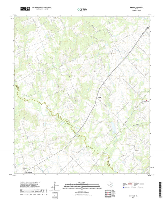 Deanville Texas US Topo Map Image