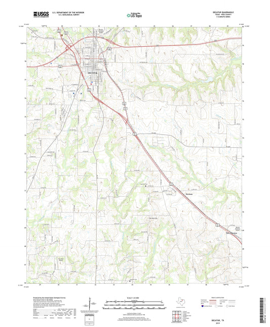 Decatur Texas US Topo Map Image